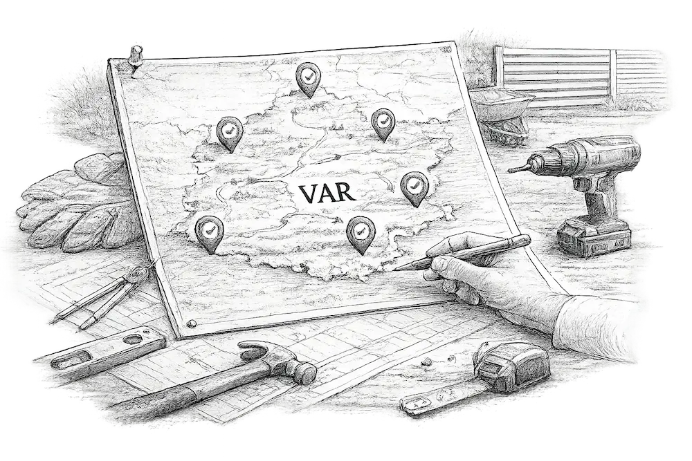 Chantier réalisé par artisan bois dans le Var